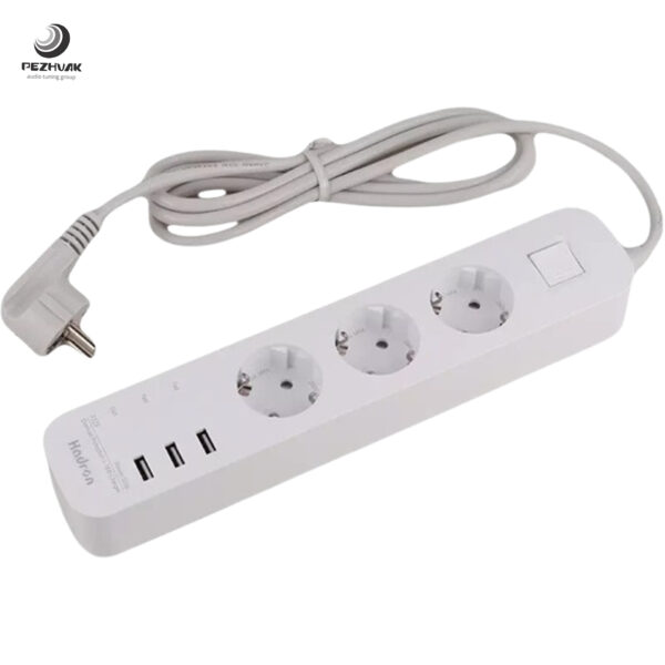 چندراهی 3 خانه برق و شارژر هادرون 10 آمپر مدل Hadron P323 - تصویر 4