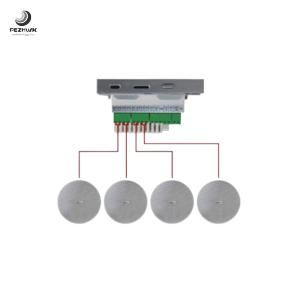 اسپیکر سقفی ساندکو مدل TW-365 به همراه آمپلی فایر مجموعه 4 عددی - تصویر 11