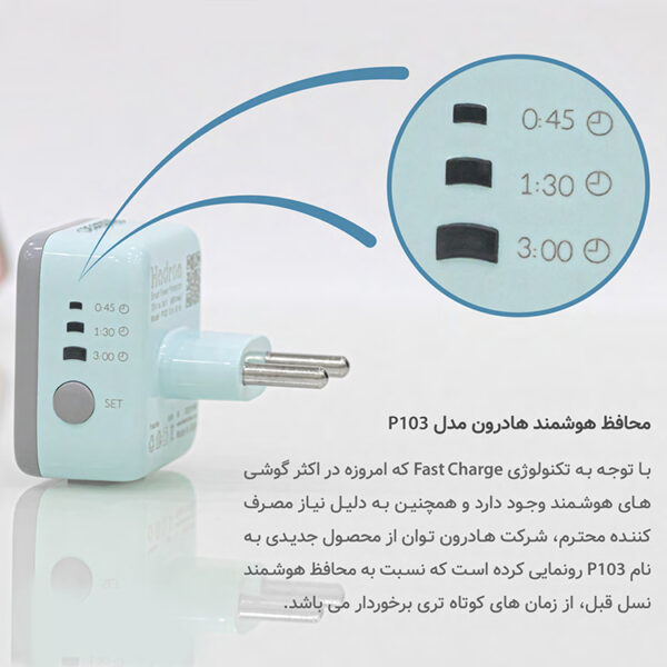 محافظ برق هوشمند هادرون مدل p103 - نور و صدای پژواک 2