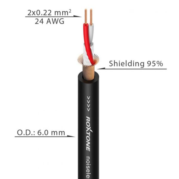 کابل آماده 10 متری روکستون XLR M-PV - نور و صدای پژواک 4
