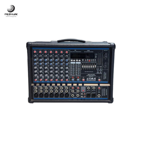 پاور میکسر مدل JMX 08 PRO برند JTR دو کانال 600W - تصویر 1