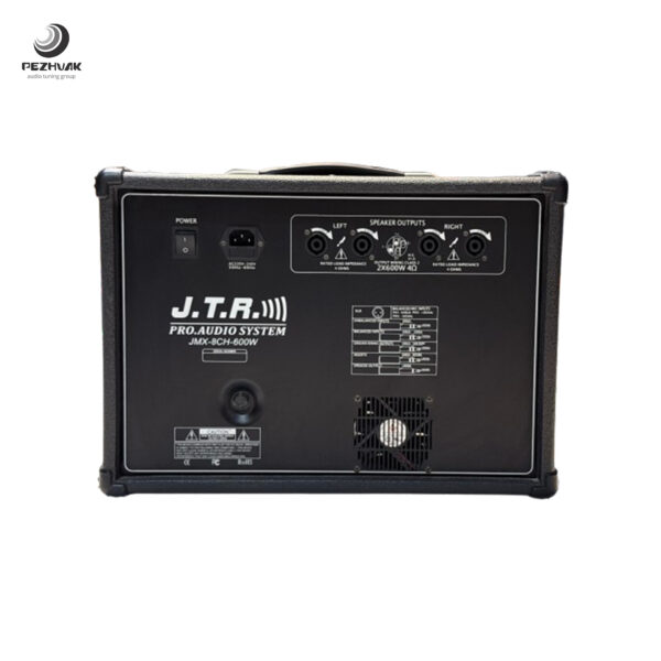 پاور میکسر مدل JMX 08 PRO برند JTR دو کانال 600W - تصویر 3