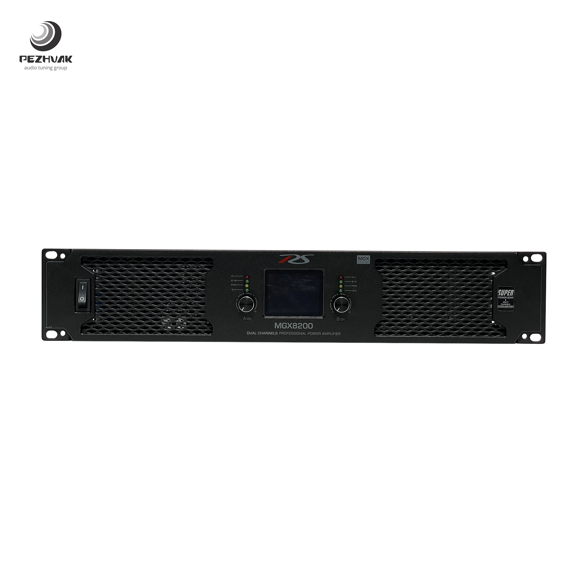 968 پاور آمپلی فایر اهمی دو کانال مدل MGX8200 برند RS - تصویر 1